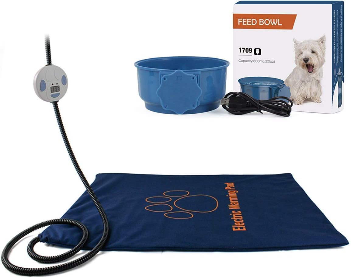 PETLESO Heated Bowl and Heated Pad for Dog Crate, USB Pet