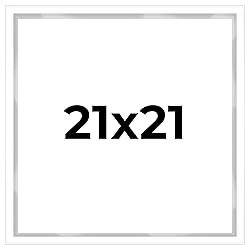 21x21 Shadow Box White Contemporary Frame