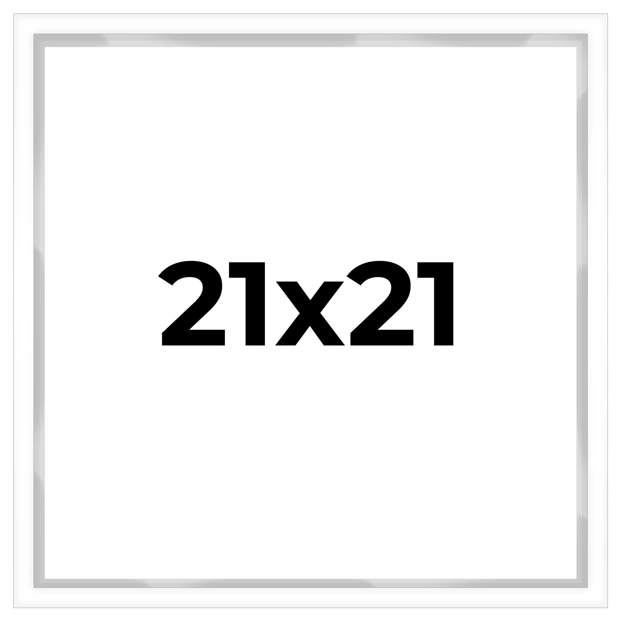 21x21 Shadow Box White Contemporary Frame