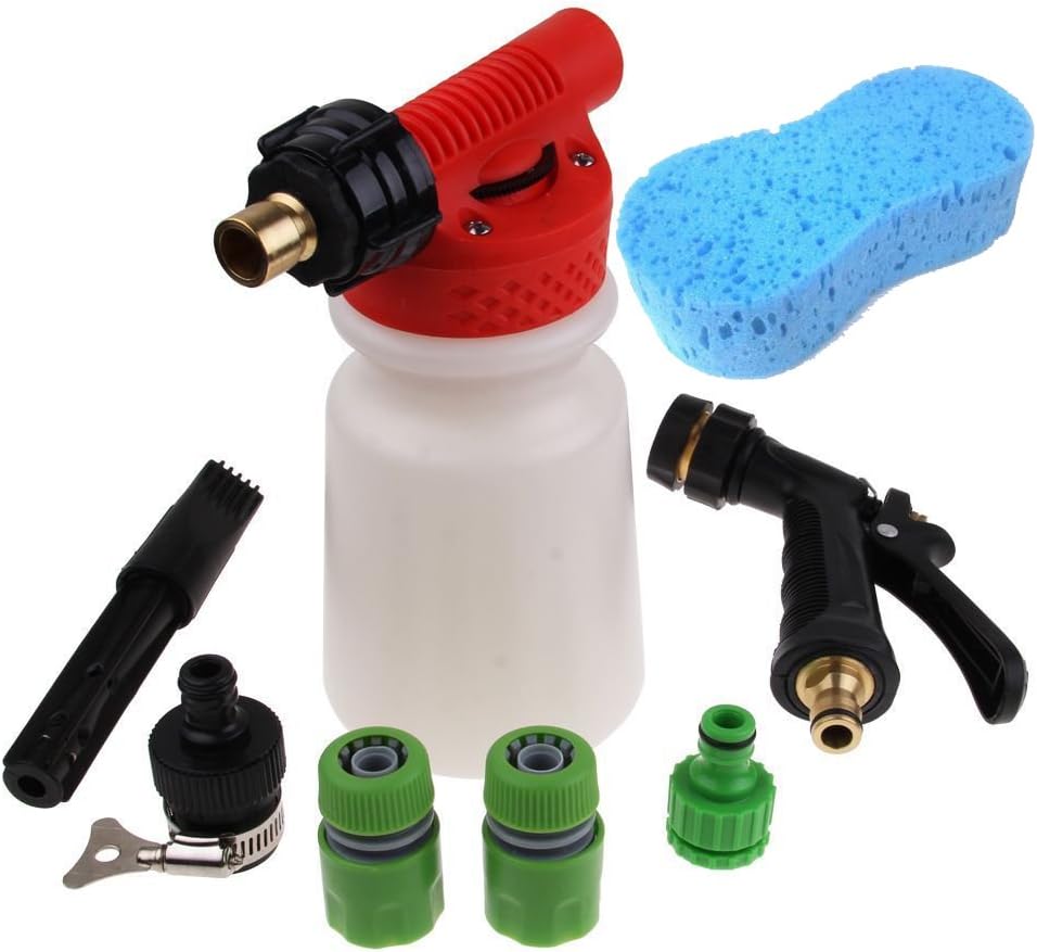 NUZAMAS Snow Foam Gun Connect to Garden Hose for Car Wash with Soap High Pressure Cleaner Spray Sprayer Free Sponge - Image 3