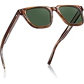 AVAWAY Polarized Sunglasses for Men UV Protection, Square Acetate Frame Outdoor Driving Sun Glasses