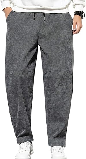 Amazon 在庫セール ゴスファング コーデュロイ ワイドパンツ テーパードパンツ ゆったり 無地 ロングパンツ ストレート メンズ ロングパンツ 通販