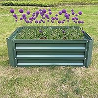 HENGMEI - Jardinera de Acero galvanizado, Rectangular, para balcón ...