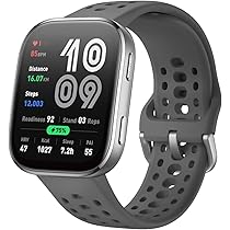 Amazon Amazfit Bip 6 Smart Watch 46mm 14 Day Battery 1.97 AMOLED Display GPS Free Maps AI Bluetooth Call Text Health Fitness Sleep Tracker 140 Workout Modes 5 ATM