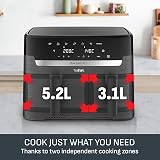 Tefal Easy Fry Dual Zone Digital Air Fryer 8.3L 2 Drawers EY901HG0 view 3