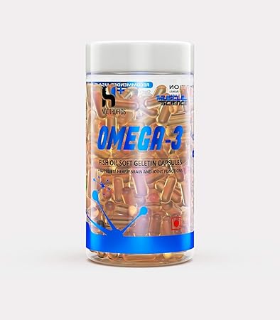 MUSCLE SCIENCE OMEGA-3, 90 CAPSULE WITH multi-vitamin food supplement tablet, high in vitamins A, D, E