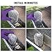 Magicfly Gutter Guard, 3 Inch Expand Aluminum Filters Strainer, 4 Gutter Guards & 1 Pair of Gloves, Stop Leaves Debris Clogging Downpipes, Silver