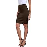 Women's High Waist Pencil Skirt Stretchy Office Bodycon Midi Pencil Skirt Premium Business Skirt