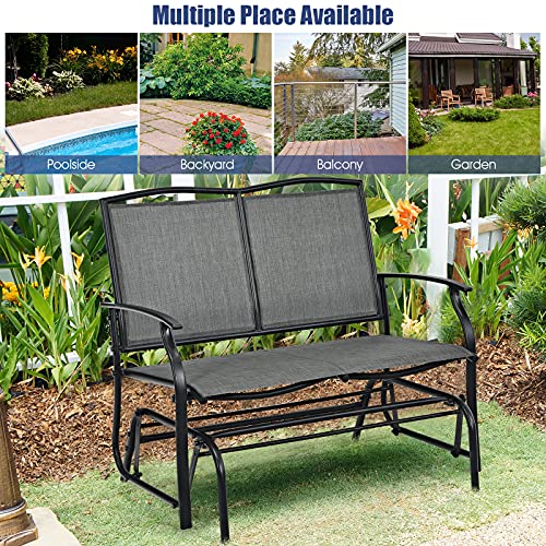 Giantex Patio Glider Stable Steel Frame for Outdoor Backyard,Beside
