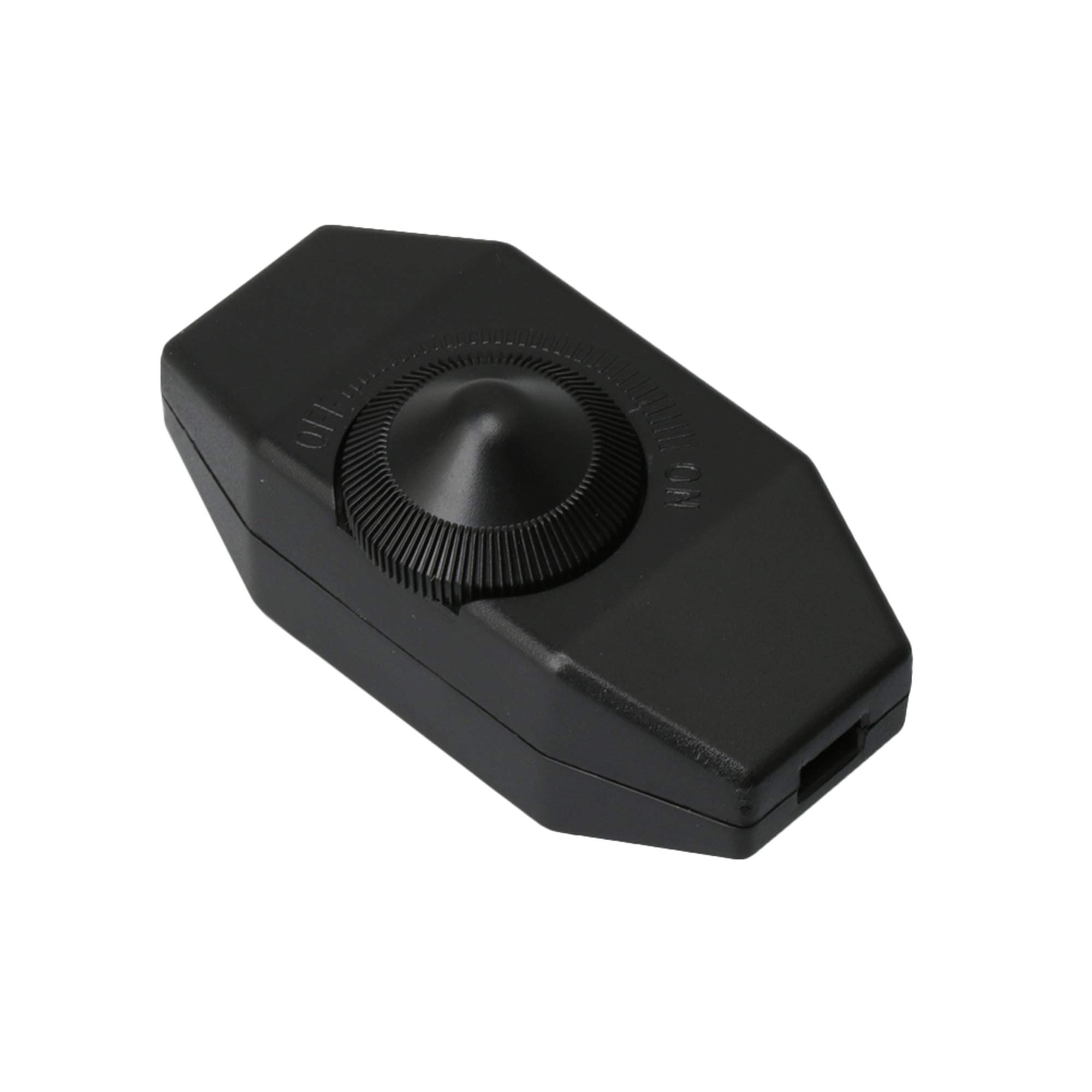 Mxfans OJ-339 Black Inline 150W 2A Manual Light Knob 904 Dimmer Switch for Lamps Lights