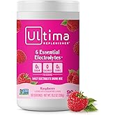 Ultima Replenisher Daily Electrolyte Powder Drink Mix – Sugar Free – Raspberry, 90 Servings – Hydration Powder with 6 Key Electrolytes and Trace Minerals – Keto Friendly, Vegan, Non-GMO