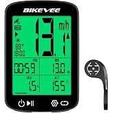 Bikevee Wireless GPS Bike Computer, 2.4" Screen, Green Backlight, IPX7, 28H | Bike Speedometer Odometer, Auto Start Stop, Altitude, Gradient and Ascent