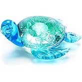 Bdor Hand Blown Glass Sea Turtle Figurine Paperweight, Sea Ornament, Art Collection, Glass Sculpture for Gift Home Decor Office Decor