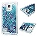 Note 4 Case,Galaxy Note 4 Case - Flowing Liquid Floating Bling Glitter Sparkle Stars Hard PC Cover Cute Creative Design Lightweight Ultra Slim-Fit Protective Cover by Badalink - Blue