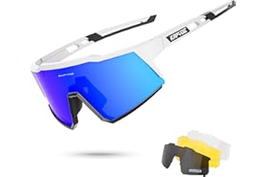 KAPVOE Polarized Cycling Glasses With 1 Lens Or 4 Interchangeable Lens Tr90 Frame For Men Women Sports Sunglasses Bike