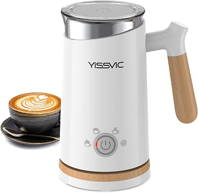 YISSVIC Milk Frother Electric 4 in 1 Hot Cold Foam Maker Capuccino Latte