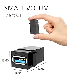 USB 3.0 Keystone Jack Inserts, 5pcs USB to USB
