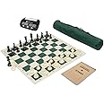 Wholesale Chess Basic Club Complete Chess Set with Scorebook and Clock (Green)