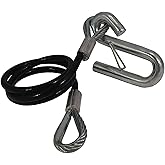 Stens 756-102 Trailer Safety Cable, 36" Long with S Hook, Black
