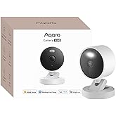Aqara G100, 2K Indoor/Outdoor Security Camera, HomeKit Secure Video, 2-Way Audio, Spotlight Color/IR Night Vision, AI Detection, 140° FOV, Wi-Fi 6, Supports HomeKit, Alexa, Google and IFTTT, White