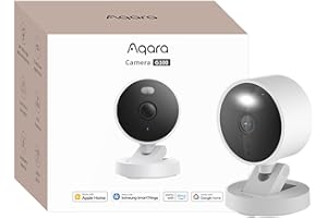 Aqara G100, 2K Indoor/Outdoor Security Camera, HomeKit Secure Video, 2-Way Audio, Spotlight Color/IR Night Vision, AI Detection, 140° FOV, Wi-Fi 6, Supports HomeKit, Alexa, Google and IFTTT, White