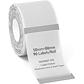 NIIMBOT M2/M3 Thermal Transfer Labels 1.97''x3.14'', for M2/M3 Label Maker, PET Material, Waterproof and High-Temperature Resistance, Long Storage Time, Clear Label Tape(50x80mm-90)