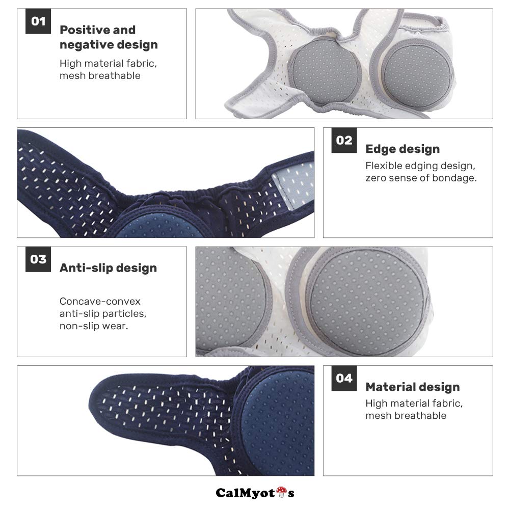 Baby Knee Pads for Crawling, Adjustable Kneepads Unisex Babies, Toddlers Anti-Slip Breathable 4 Packs CalMyotis