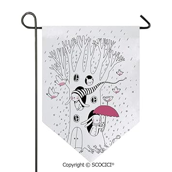 Easy Clean Durable Charming 12x18 5in Garden Flag Minimalist