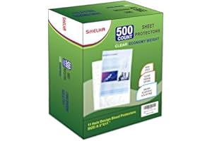 SMELHA Sheet Protectors 500 Page,Page Protector 8.5" x 11" ，Upgraded Clear Plastic Page Protectors,for 2/3/4 Ring Binder, Top Loading Paper Protector with Reinforced Holes,Holds Multiple Sheets，Letter Size