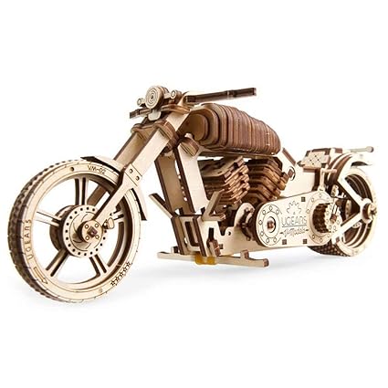 Ugears Wooden Mechanical Transmission Model Heavy Motorcycle