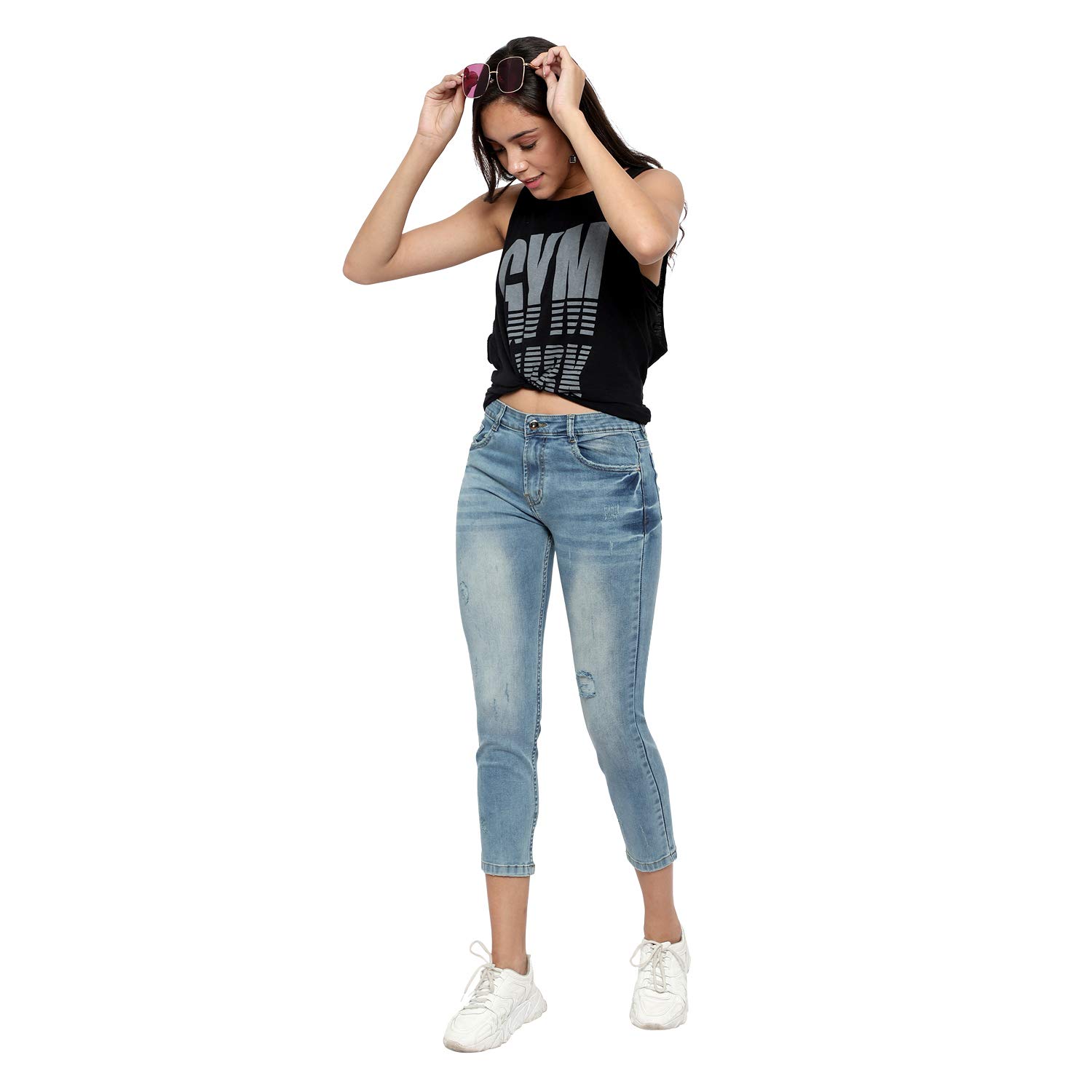 jeans mom fit high waist