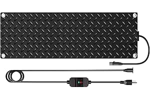 ANSIKE Heated Snow Melting Mats for walkways Stairs- Outdoor Heated Mats- Non-Slip Electric Heated Foot Mats for Winter Snow Removal- Heated Snow Melting Mat for Stairs garages Driveway (10in x 48in)