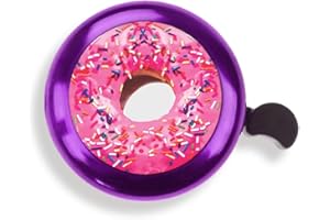 WIRESTER Cute Aluminum Round Bike Bell, Classic Ring Bicycle Bell, Bike Accessories Bell Ring for Adults Kids Girls Boys (Black, Red, Blue, Purple)