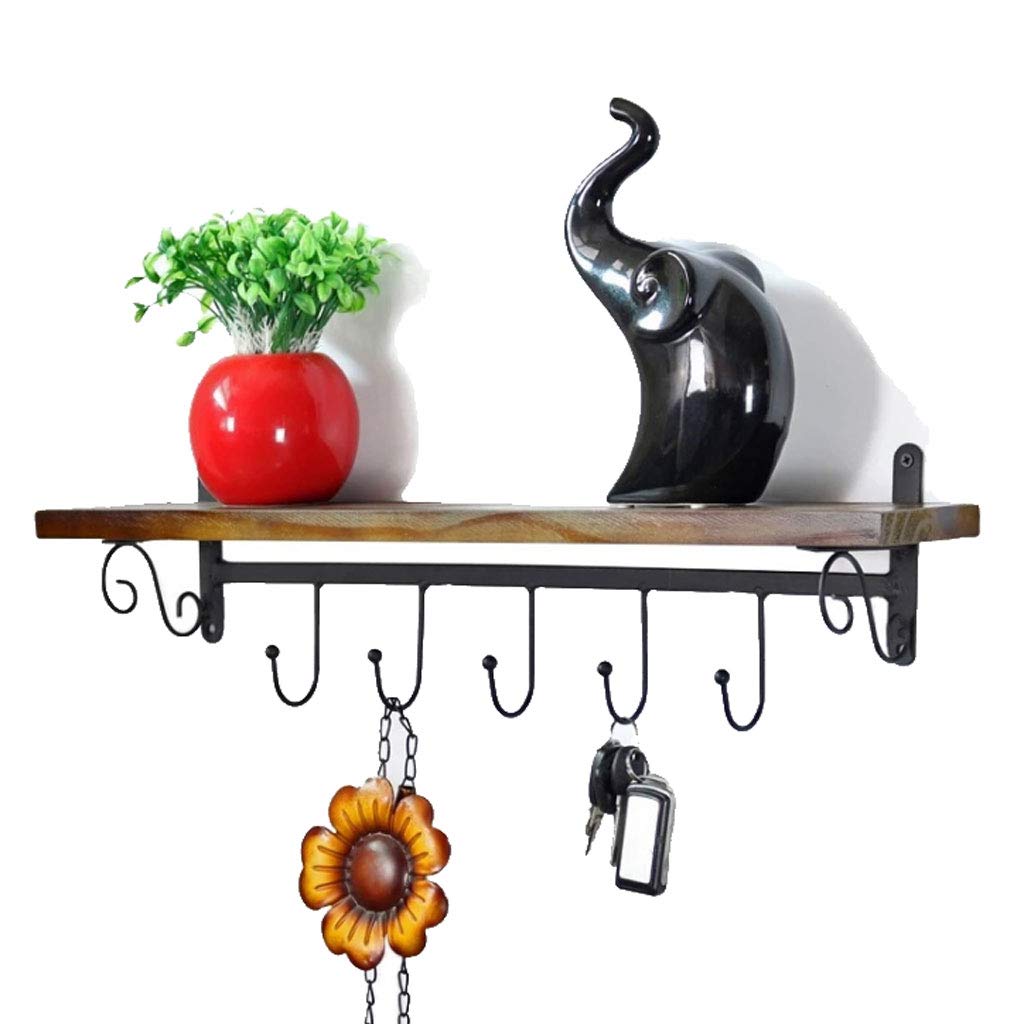 Amazon Com Shelfdq Creative Wall Shelf Solid Wood Foyer Coat Rack