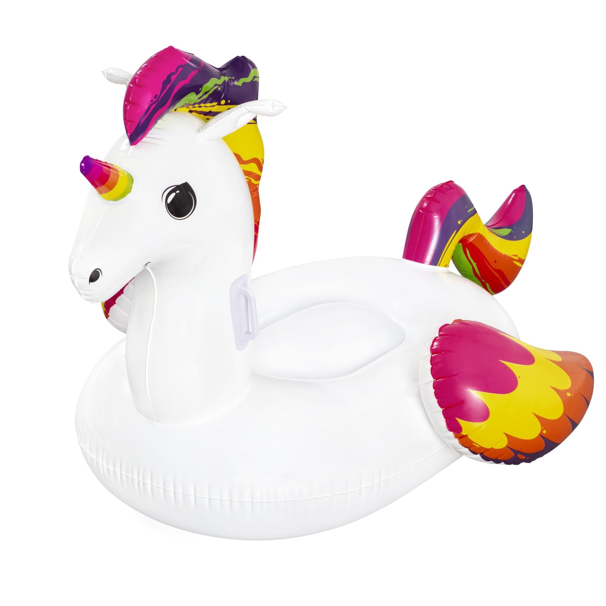 Bestway 41114-18 Inflatable Unicorn Pool Float Ride-On, Multi-Coloured, Medium (1.50m X1.17m)