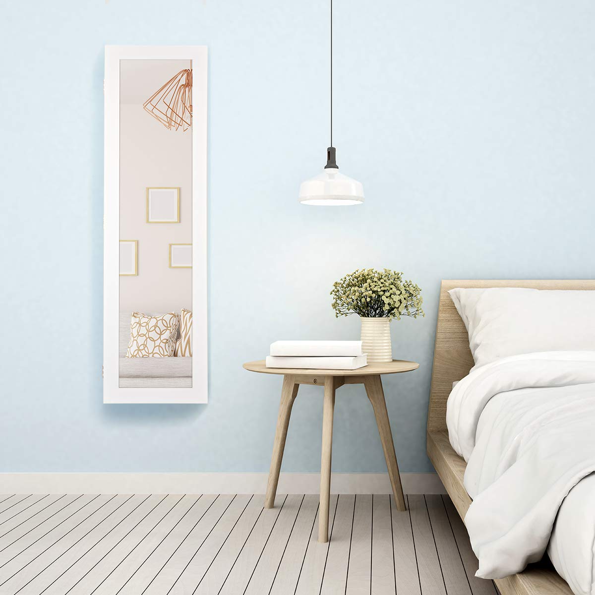 Costway Armoire A Bijoux Murale Avec Miroir De Lumieres Led Pour Maquillage Blanc 30 X 8 5 X 106 Cm 5 Etageres Multi Rangements Pour Presentoir De Bracelets Collier Bijoux Armoires Costway Armoire A Bijoux Murale Avec Miroir De Lumieres Led Pour Maquillage Blanc 30 X 8 5 X 106 Cm 5 Etageres Multi Rangements Pour Presentoir De Bracelets Collier Bijoux Armoires