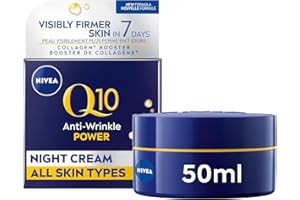 NIVEA Q10 Anti-Wrinkle Moisture Replenishment Night Cream for Face, Anti Wrinkle Firming Cream, Q10 and Argan Oil, Face Moist
