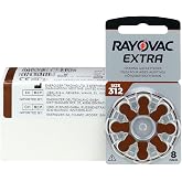 Rayovac Size 312 Extra Advanced Hearing Aid Batteries (80 Batteries - 10 Packs of 8 Batteries)