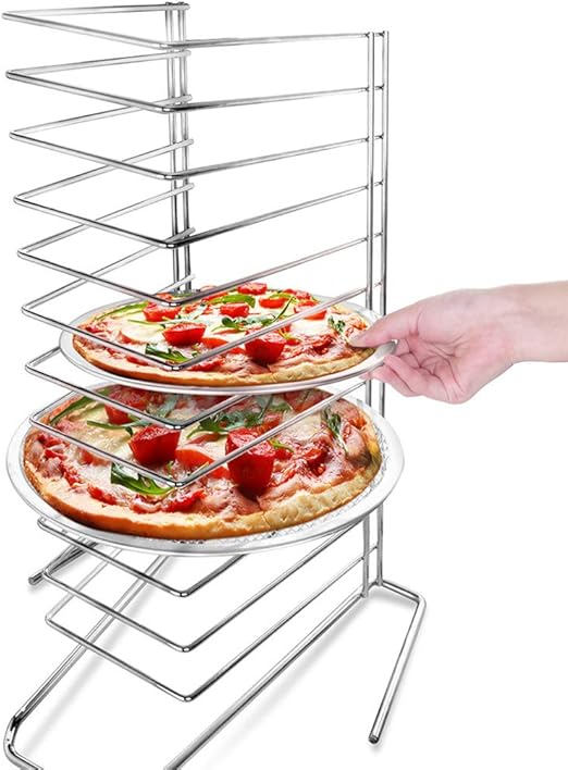 Pizza Screen Rack Steel Pizza Pan Rack,Steel Standard Pizza Rack, 11/15