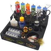 LURELINK Fly Tying Tool Caddy Organizer-Essential for Fly Tying Stations &amp; Fishing Tool Organizer, Holds 20 Thread Spools with 10 Accessory Boxes