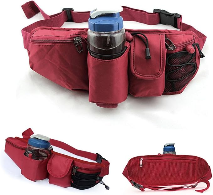 FUNOC Waist Water Bottle Bum Bag Pack Hiking Cycling Amazon.co.uk