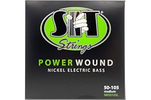 SIT Strings Power Wound Nickel Bass Guitar Strings (S.I.T.), 4-String Bass Medium 50-105, NR50105L