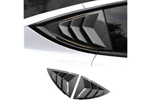 NEOPAFTU Rear Side Window Louvers Compatible with Tesla Model Y 2020-2023 Air Vent Scoop Shades Cover Blinds (Carbon Fiber Pattern)