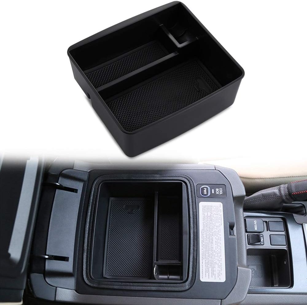 Chornlily Car storage Car Center Console Organizer Tray Armrest Storage Box For Toyota Land Cruiser Prado FJ 150 Lexus GX400 GX460 2004-2019 Accessori