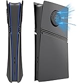 FacePlates for PS5 Pro Digital Edition Wedorat PlayStation 5 Pro Plates with Cooling Vents ABS Anti-Scratch Dustproof Protective Shell Cover, Replacement FacePlate for PS5 Pro Digital (Black)