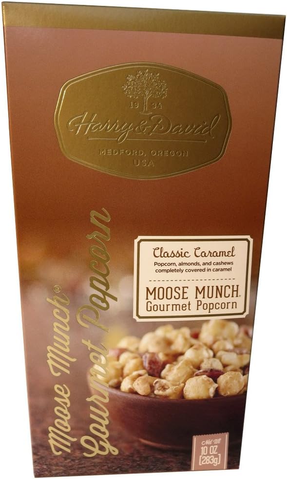 Harry & David Classic Caramel Moose Munch Popcorn 10 oz Box
