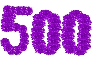 REGAL GAMES Regal Bingo Plastic Bingo Chips 500 Pcs - Clear Transparent Counters Game Chips Set for Board Game - Fun Bingo Night - 3/4 Inch Purple Color