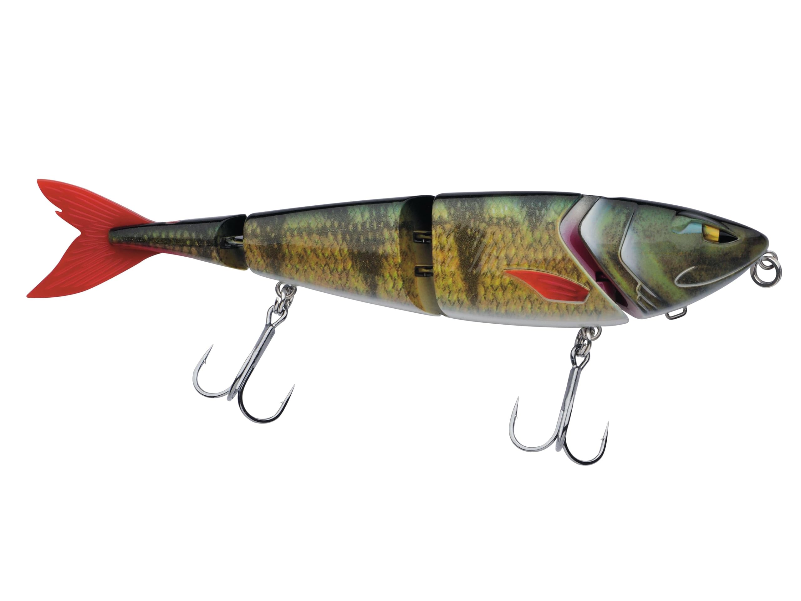 Berkley Zilla Swimmer, Fishing Hook, Hard Lure, Slow Sinking 4-Piece Swimbait with with extremely natural action - Fusion 19 Treble Hooks - Lead Free PredatorFishing, Pike, Unisex,Perch, 15g | 120mm