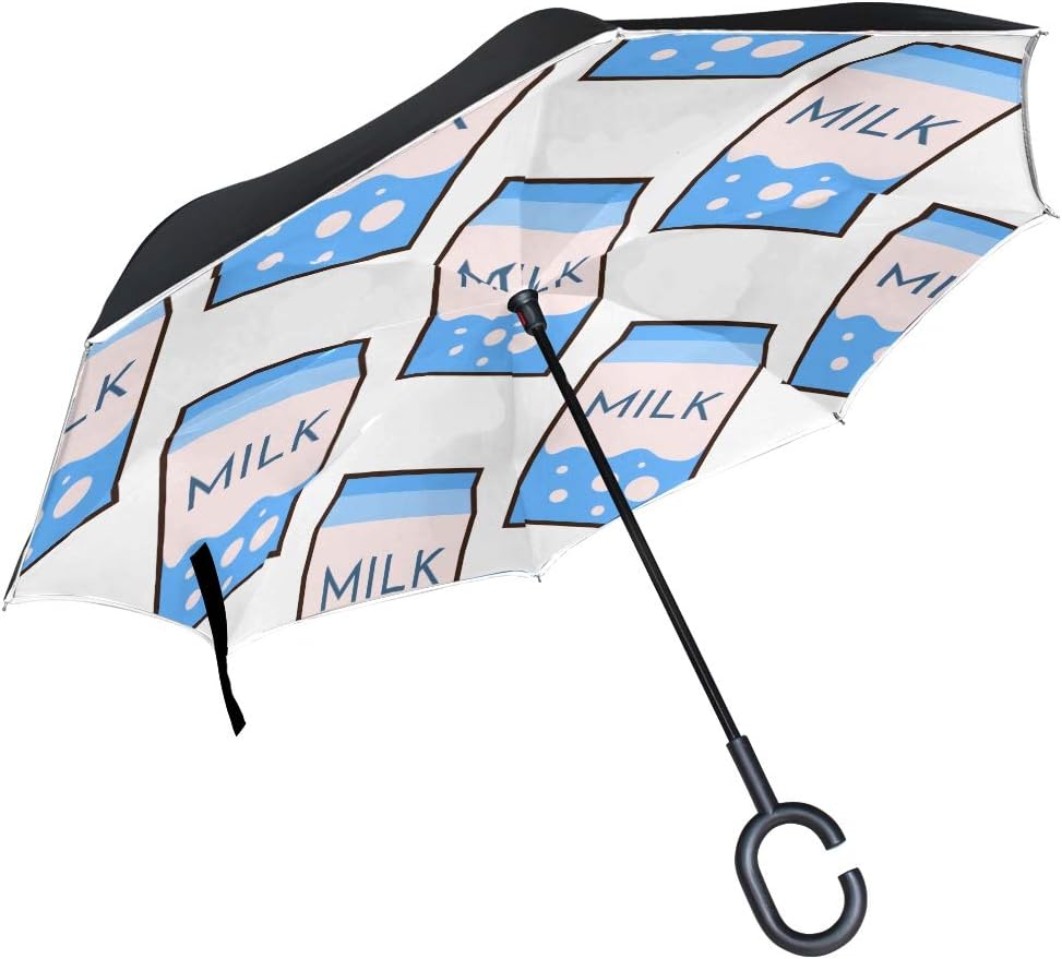 umbrella with milk bottle on top