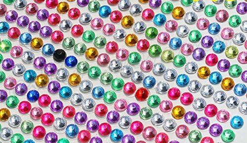 900 Self Adhesive Car Stick On Diamante Rhinestone Crystal Craft Gems Stickers Colorful
